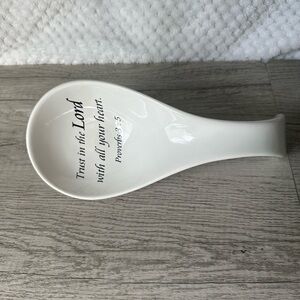Proverbs 3:5 Bible Scripture Spoon Rest Kitchen Decor Christian Gift